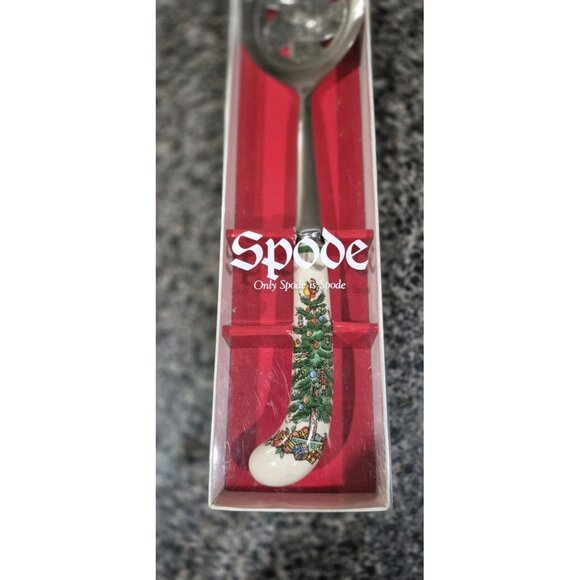 Spode Christmas Tree Vegetable Spoon Holiday Serving Utencils - Picture 3 of 6